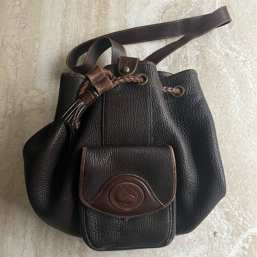 Dooney & Bourke Brown Bag Gold Hardware